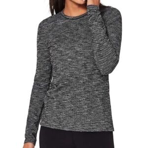 Lululemon Kitsilano Black White Long Sleeve Top Size 4